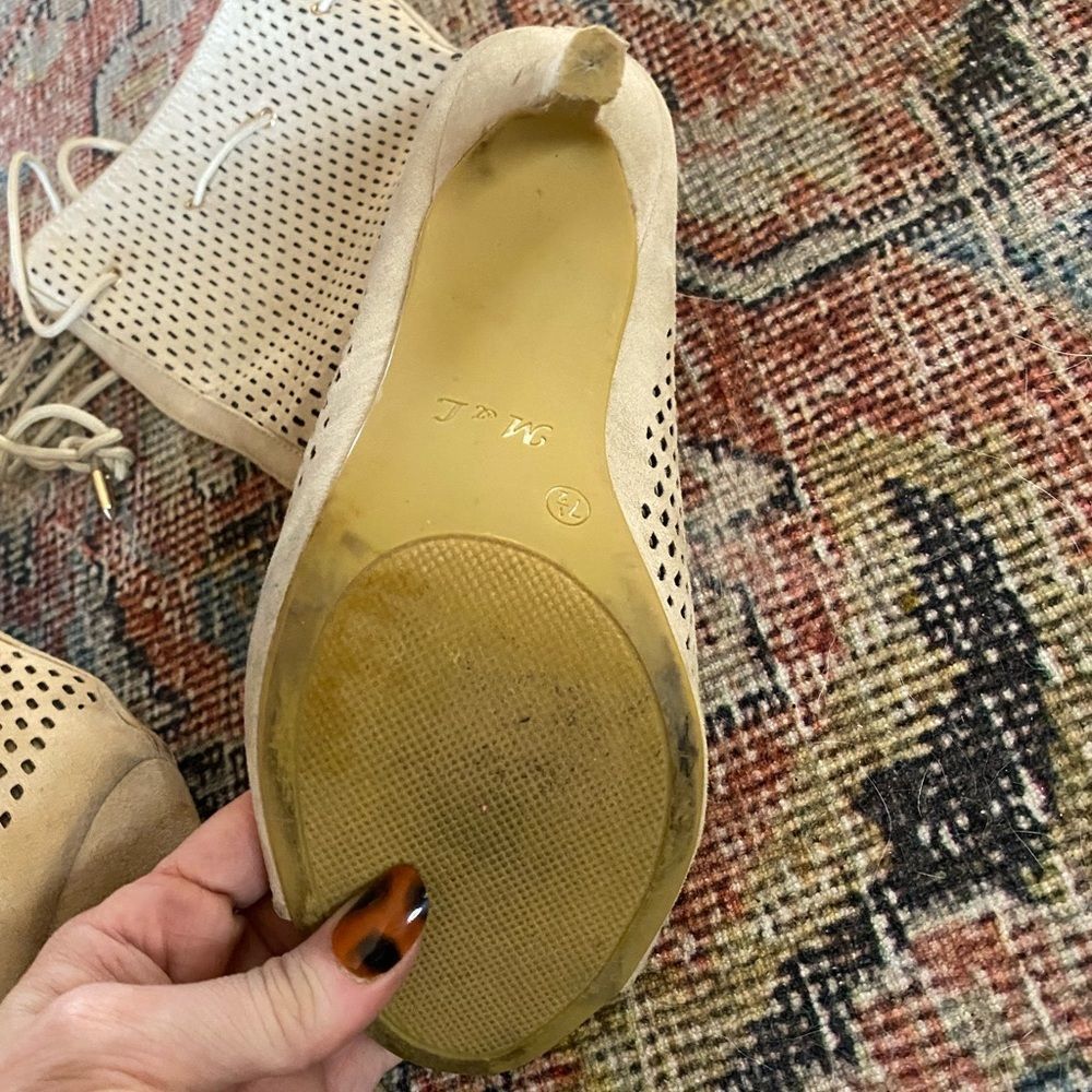 Perforated, Drawstring Booties - image 4